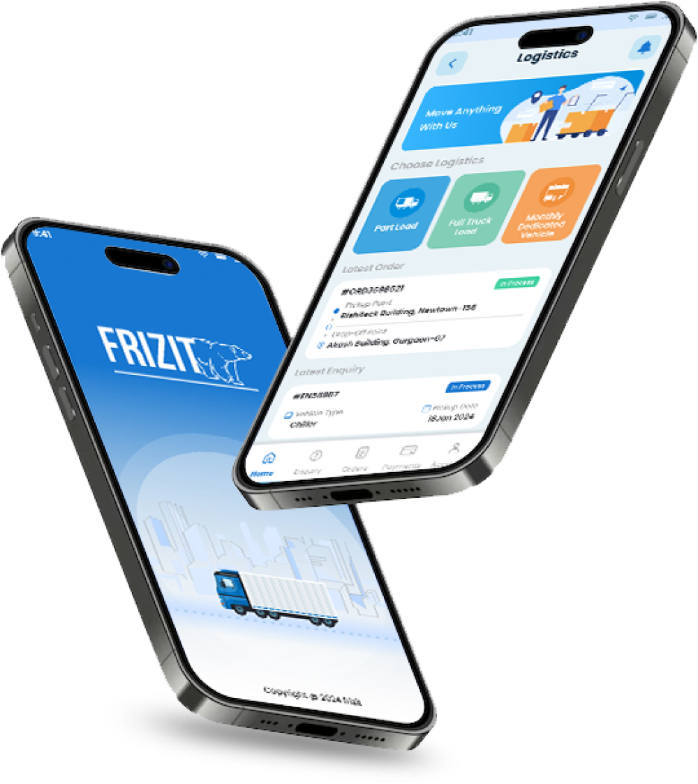 FRIZIT Application Mobile View